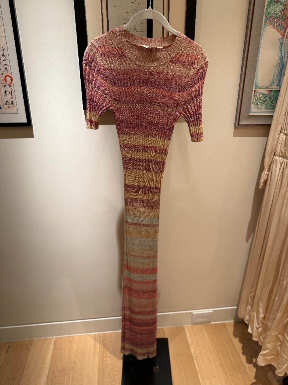 ZIMMERMANN Spacedye ribbed-knit maxi dress